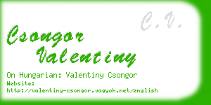 csongor valentiny business card